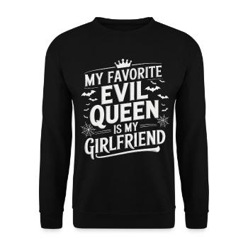 My Favorite Evil Queen Is My Girlfriend - Unisex Sweatshirt - black - Front - Alina (178cm) & Michal (187cm)