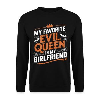 My Favorite Evil Queen Is My Girlfriend - Unisex Sweatshirt - black - Front - Alina (178cm) & Michal (187cm)
