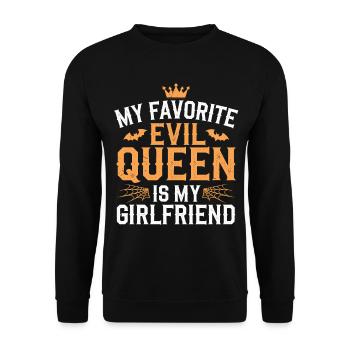 My Favorite Evil Queen Is My Girlfriend - Unisex Sweatshirt - black - Front - Alina (178cm) & Michal (187cm)