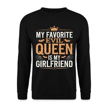 My Favorite Evil Queen Is My Girlfriend - Unisex Sweatshirt - black - Front - Alina (178cm) & Michal (187cm)