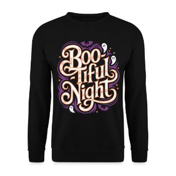 Boo-Tiful Nuit Halloween Effrayant Drôle - Sweat-shirt Unisexe - noir - Devant - Alina (178cm) & Michal (187cm)