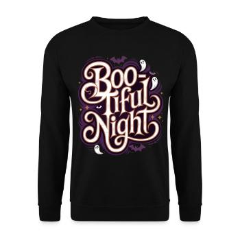 Boo-Tiful Nuit Halloween Effrayant Drôle - Sweat-shirt Unisexe - noir - Devant - Alina (178cm) & Michal (187cm)