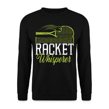 Drôle de joueur de tennis raquette jeu de mots - Sweat-shirt Unisexe - noir - Devant - Alina (178cm) & Michal (187cm)