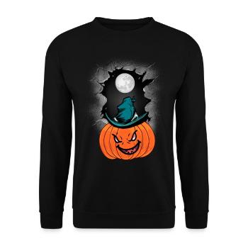 Halloween Horror Pumpkin Mystical Magic Conjure - Unisex Sweatshirt - black - Front - Alina (178cm) & Michal (187cm)