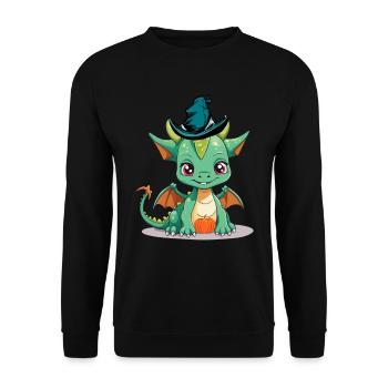 Halloween Dragon Dragon Pumpkin Kids Child Baby - Unisex Sweatshirt - black - Front - Alina (178cm) & Michal (187cm)