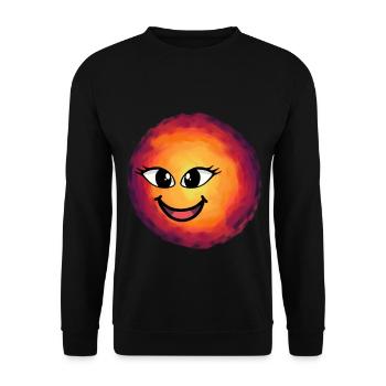 Soleil Soleil Visage Enfants Enfant Coucher de soleil - Sweat-shirt Unisexe - noir - Devant - Alina (178cm) & Michal (187cm)