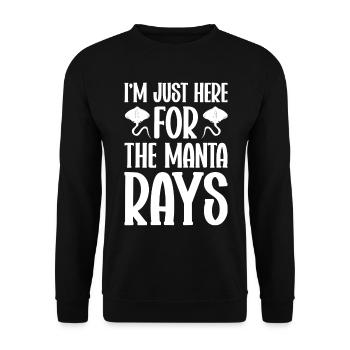 Mantarochen Liebhaber Meerestier Teufelsrochen - Unisex Pullover - Schwarz - Vorne - Alina (178cm) & Michal (187cm)