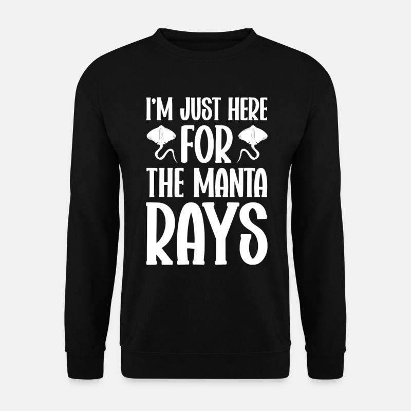 Mantarochen Liebhaber Meerestier Teufelsrochen - Unisex Pullover - Schwarz