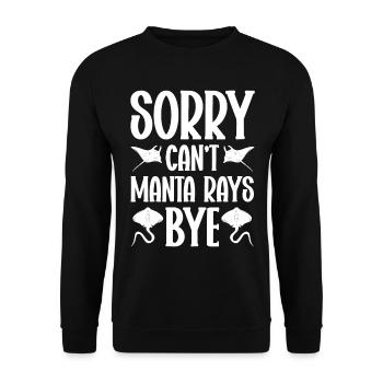 Mantarochen Liebhaber Meerestier Teufelsrochen - Unisex Pullover - Schwarz - Vorne - Alina (178cm) & Michal (187cm)