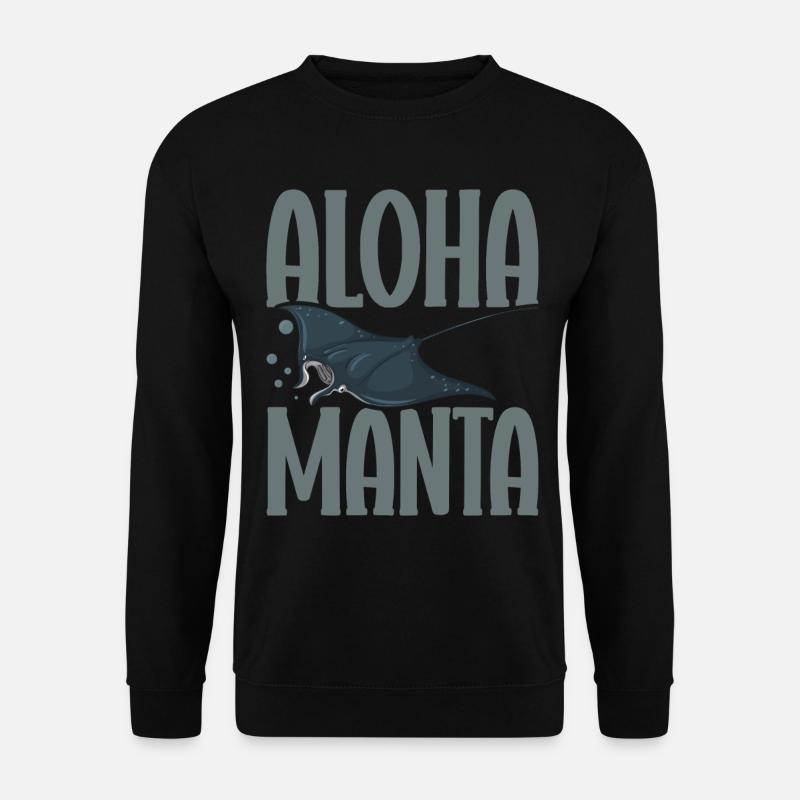 Mantarochen Liebhaber Meerestier Teufelsrochen - Unisex Pullover - Schwarz