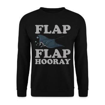 Mantarochen Liebhaber Meerestier Teufelsrochen - Unisex Pullover - Schwarz - Vorne - Alina (178cm) & Michal (187cm)