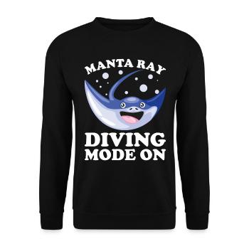 Mantarochen Liebhaber Meerestier Teufelsrochen - Unisex Pullover - Schwarz - Vorne - Alina (178cm) & Michal (187cm)