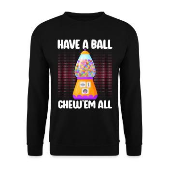 Machine à chewing-gum Machine à chewing-gum - Sweat-shirt Unisexe - noir - Devant - Alina (178cm) & Michal (187cm)