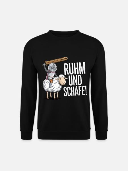Ruhm und Schafe Brettspiel Spruch - Unisex Pullover - Schwarz