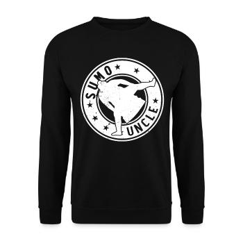 Combattant de Sumo Oncle Lutteur de Sumo Oncle de Sumo - Sweat-shirt Unisexe - noir - Devant - Alina (178cm) & Michal (187cm)