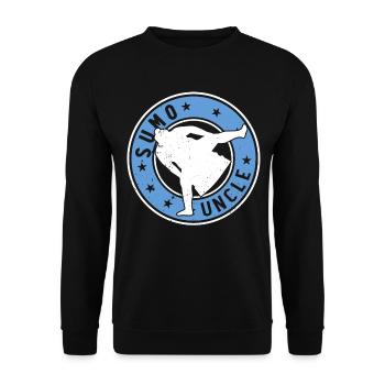 Combattant de Sumo Oncle Lutteur de Sumo Oncle Sumo - Sweat-shirt Unisexe - noir - Devant - Alina (178cm) & Michal (187cm)