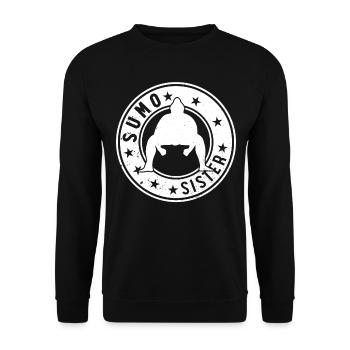 Sumo Fighter Sister Sumo Wrestler Sumo Sister - Unisex Sweatshirt - black - Front - Alina (178cm) & Michal (187cm)