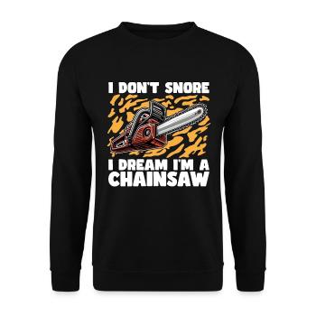 Arboriculteur Je ne ronfle pas Je rêve Je suis un chirurgien arboricole - Sweat-shirt Unisexe - noir - Devant - Alina (178cm) & Michal (187cm)