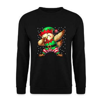 Weihnachten Huhn Lustiger Hühnerliebhaber Landwirt - Unisex Pullover - Schwarz - Vorne - Alina (178cm) & Michal (187cm)