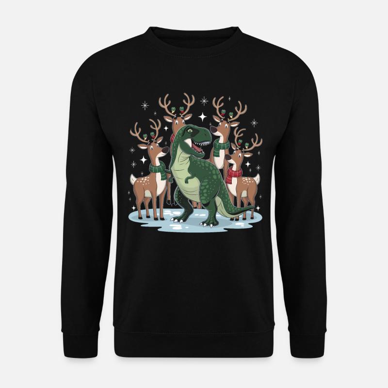 Dinosaure Trex T-Rex Noël Noël - Sweat-shirt Unisexe - noir