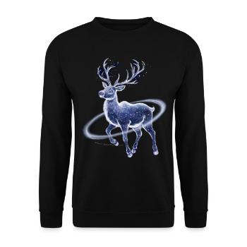 Reindeer Deer Xmas Reindeer Christmas Christmas - Unisex Sweatshirt - black - Front - Alina (178cm) & Michal (187cm)