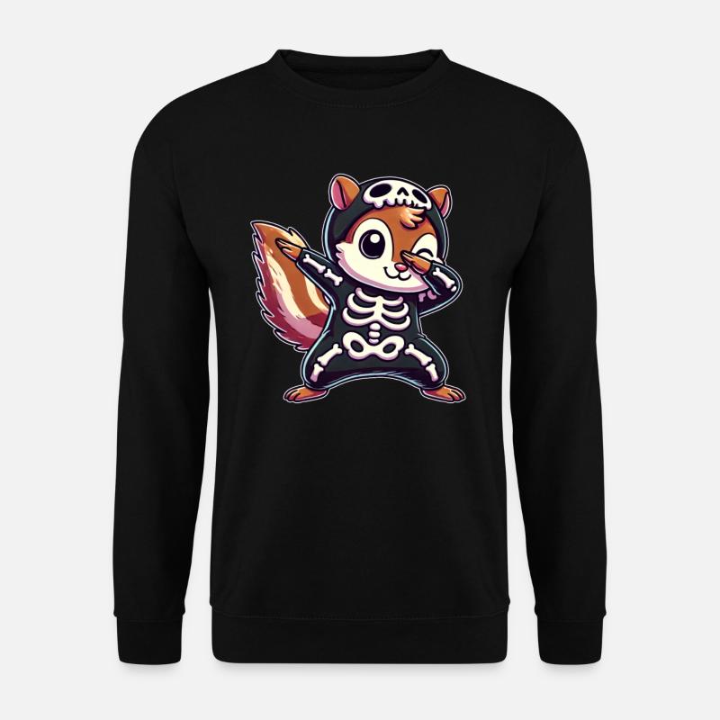 Halloween Skeleton Cute Chipmunk - Unisex Sweatshirt - black