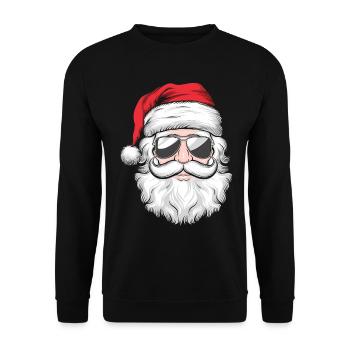 Weihnachtsmann Santa Claus Christmas Weihnachten - Unisex Sweatshirt - black - Front - Alina (178cm) & Michal (187cm)