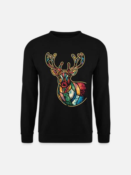 Rentier Reh Xmas Reindeer Christmas Weihnachten - Unisex Pullover - Schwarz