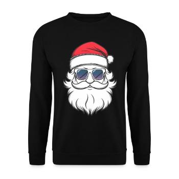Weihnachtsmann Santa Claus Christmas Weihnachten - Unisex Sweatshirt - black - Front - Alina (178cm) & Michal (187cm)