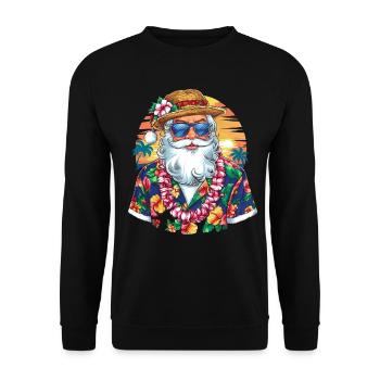 Weihnachtsmann Santa Claus Christmas Weihnachten - Unisex Sweatshirt - black - Front - Alina (178cm) & Michal (187cm)
