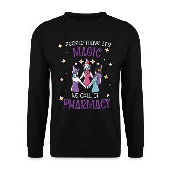 Pharmacy | Pharmacy Magic - Unisex Sweatshirt - black - Front - Alina (178cm) & Michal (187cm)