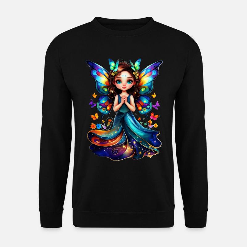 Charming Butterfly Fairy - Unisex Sweatshirt - black
