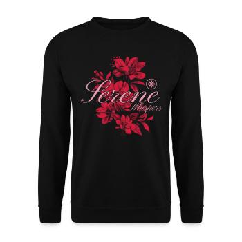 Serene Whispers Floral Art Design - Unisex Sweatshirt - black - Front - Alina (178cm) & Michal (187cm)