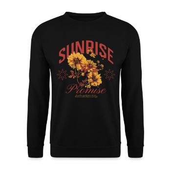 Sunrise Promise Floral Art Design - Unisex Sweatshirt - black - Front - Alina (178cm) & Michal (187cm)