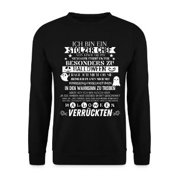 Stolzer Chef Verrückter Truppe Halloween Spaß - Unisex Pullover - Schwarz - Vorne - Alina (178cm) & Michal (187cm)