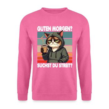 Bonjour? Vous cherchez un combat ? Grognement matinal - Sweat-shirt Unisexe - rose - Devant