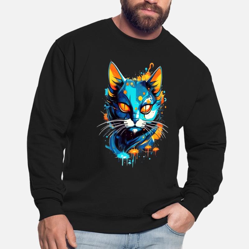 Chat de l’espace coloré Sweat-shirt Unisexe