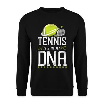 Drôle de joueur de tennis Raquette Tennis - Sweat-shirt Unisexe - noir - Devant - Alina (178cm) & Michal (187cm)