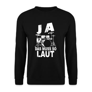 Drums Drums Drumstick Drummer Music Band Rock - Unisex Sweatshirt - black - Front - Alina (178cm) & Michal (187cm)