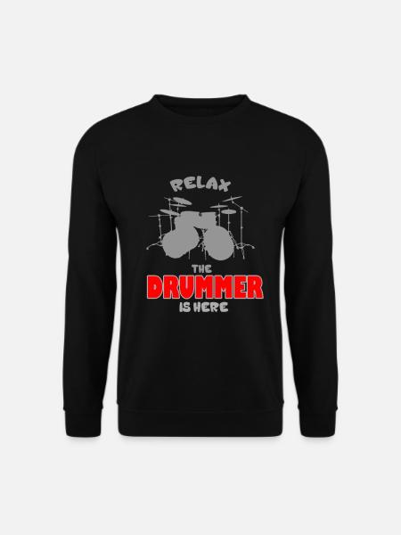 Drums Drums Drumstick Drummer Music Band Rock - Unisex Sweatshirt - black