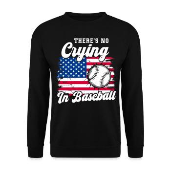 Baseball Sport Baseballspieler Pitcher Catcher USA - Unisex Pullover - Schwarz - Vorne - Alina (178cm) & Michal (187cm)