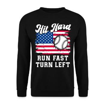 Baseball Sports Joueur de baseball Lanceur Receveur États-Unis - Sweat-shirt Unisexe - noir - Devant - Alina (178cm) & Michal (187cm)