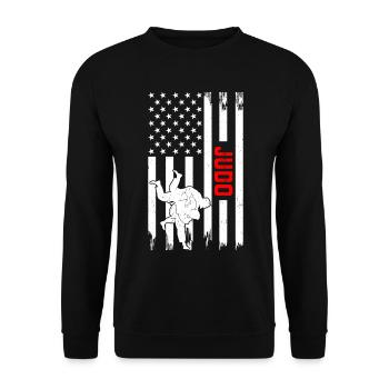 Judo Fighter Judo Martial Arts Judo US Flag Judo - Unisex Sweatshirt - black - Front - Alina (178cm) & Michal (187cm)