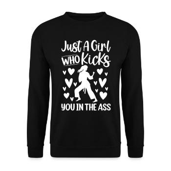 Juste une fille qui vous botte le cul - Judo Girl - Sweat-shirt Unisexe - noir - Devant - Alina (178cm) & Michal (187cm)