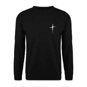 Jesus Christus Christlich Christentum Gott Bibel - Unisex Pullover - Schwarz - Vorne - Alina (178cm) & Michal (187cm)