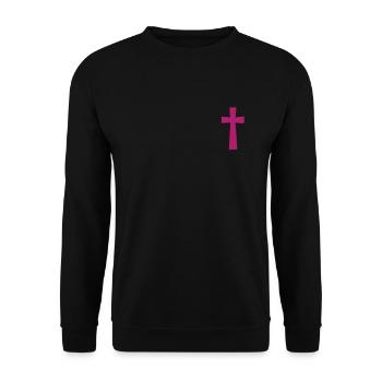 Jesus Christ Christian Christianity God Bible - Unisex Sweatshirt - black - Front - Alina (178cm) & Michal (187cm)