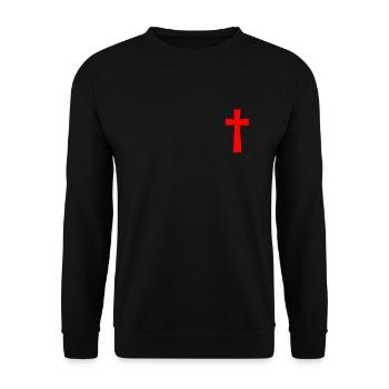 Jesus Christ Christian Christianity God Bible - Unisex Sweatshirt - black - Front - Alina (178cm) & Michal (187cm)