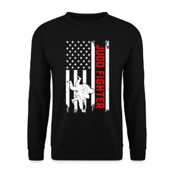 Judo Fighter US Flag Judo Martial Arts Judo - Unisex Sweatshirt - black - Front - Alina (178cm) & Michal (187cm)