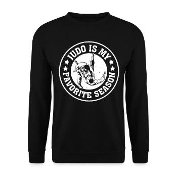 Judo Is My Favorite Season - Judo Fighter Judo Jud - Unisex Sweatshirt - black - Front - Alina (178cm) & Michal (187cm)
