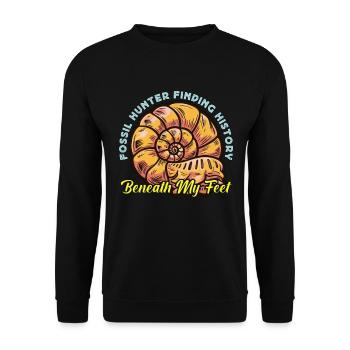 Fossil Hunter Finding History Beneath Geologist - Unisex Sweatshirt - black - Front - Alina (178cm) & Michal (187cm)